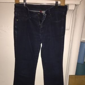 Uniglo womens jeans, 28x34, dark blue demin